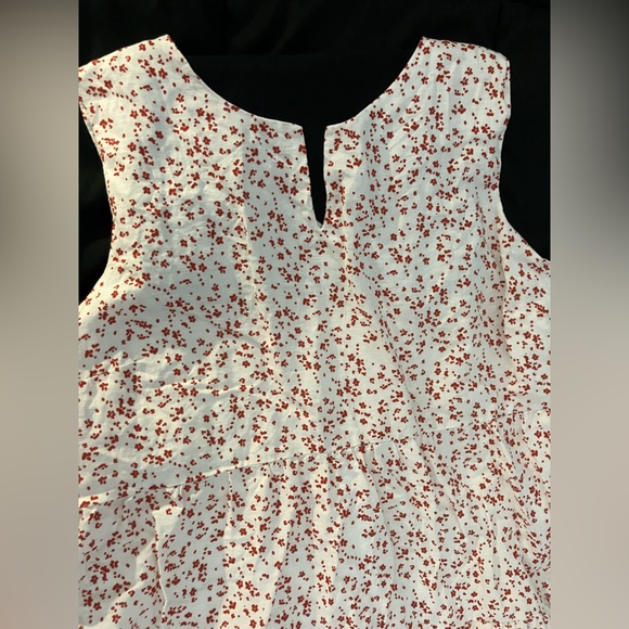 Banana Republic red and white floral midi dress XL - Picture 3 of 8